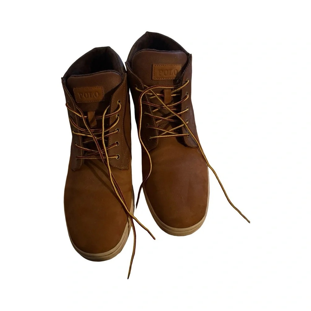 Polo Ralph Lauren Men's Suede Nubuck Leather Boots‎ Size 13